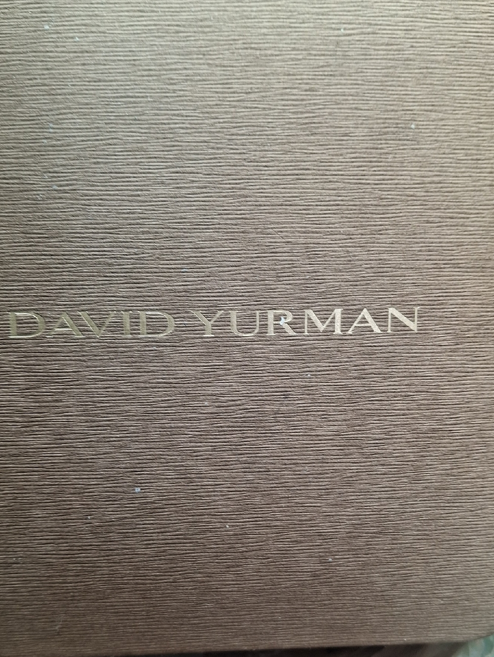 David Yurman Brown Box with Gold Logo